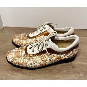 Aerogreen Womens‎ Woven Leather Loafer Flats Shoes Style Italy Comfort Summer 8